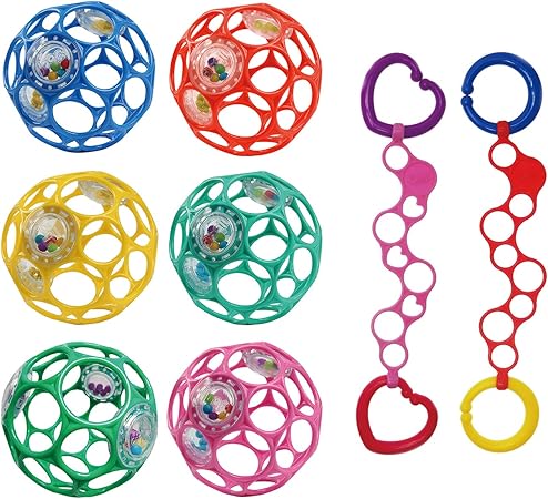 Amazon ラングスジャパン Rangs オーボール オーリンク オーボール ラトル 色は選択できません ベビーカー ストラップ ベビー用ボール おもちゃ