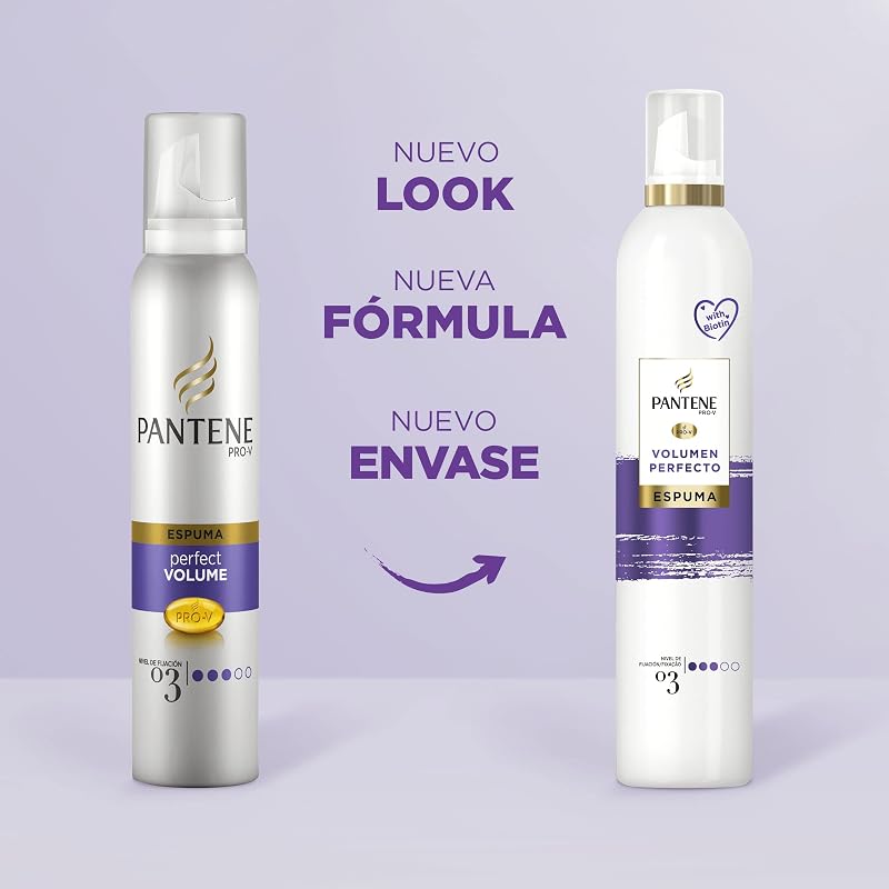 Pro-V Espuma Volumen Perfecto Nutritiva y Protectora del Calor, con Biotina, 300 ml