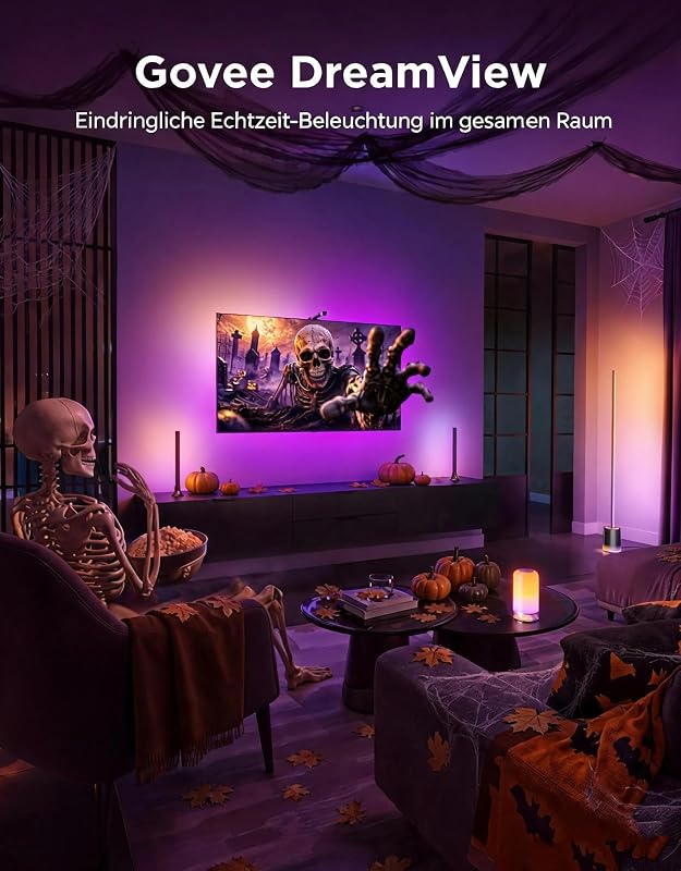 TV Hintergrundbeleuchtung 3 Lite mit Fish-Eye Korr,für 55-65 Zoll TVs