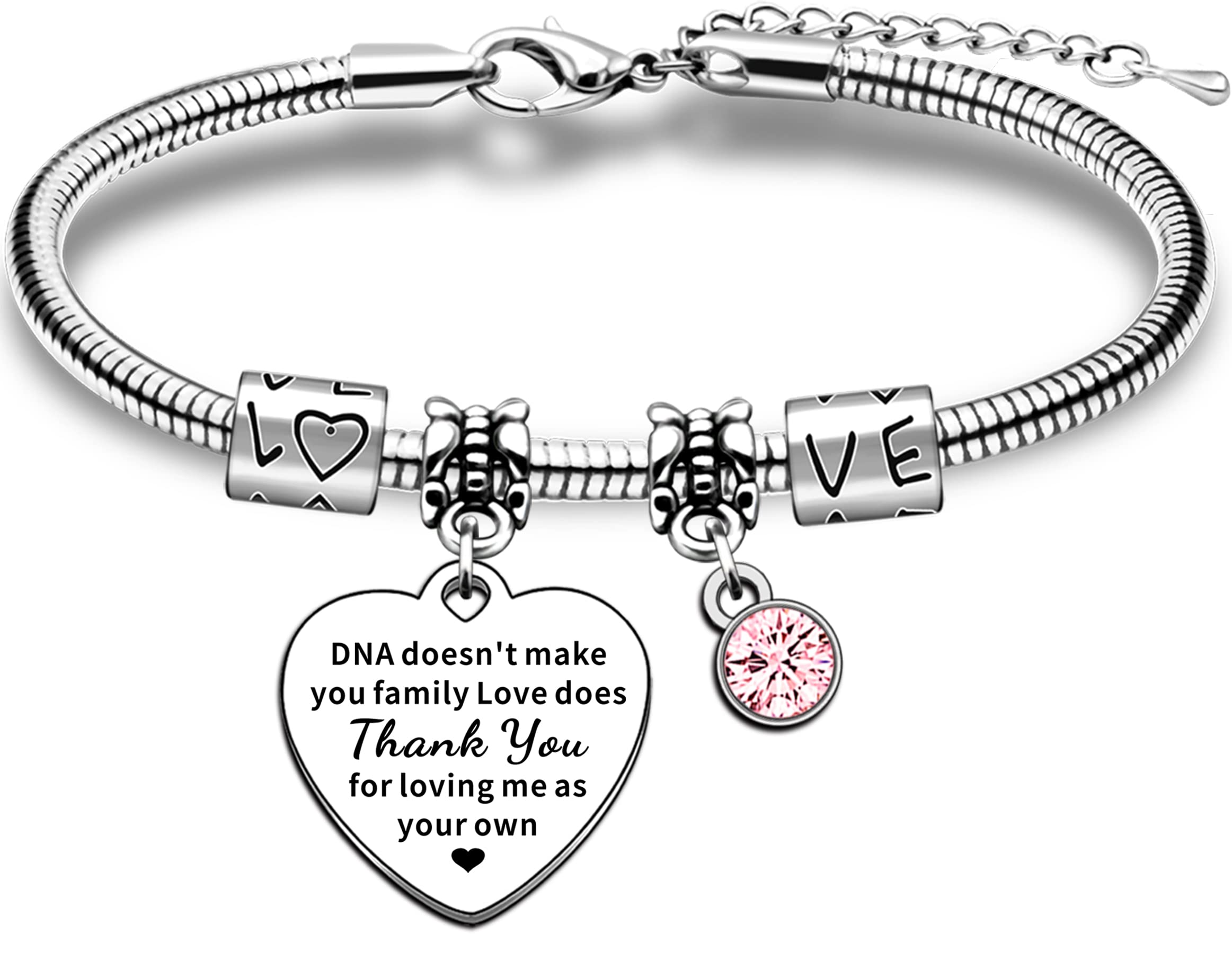 JMIMO Step Mum Gifts Mother In Law Bracelet Christmas Mother's Day Birthday Gifts for Step Mum Mother In Law