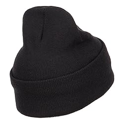 e4Hats.com Nigeria Embroidered Long Beanie - Black