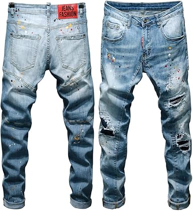 destroyed stretch jeans