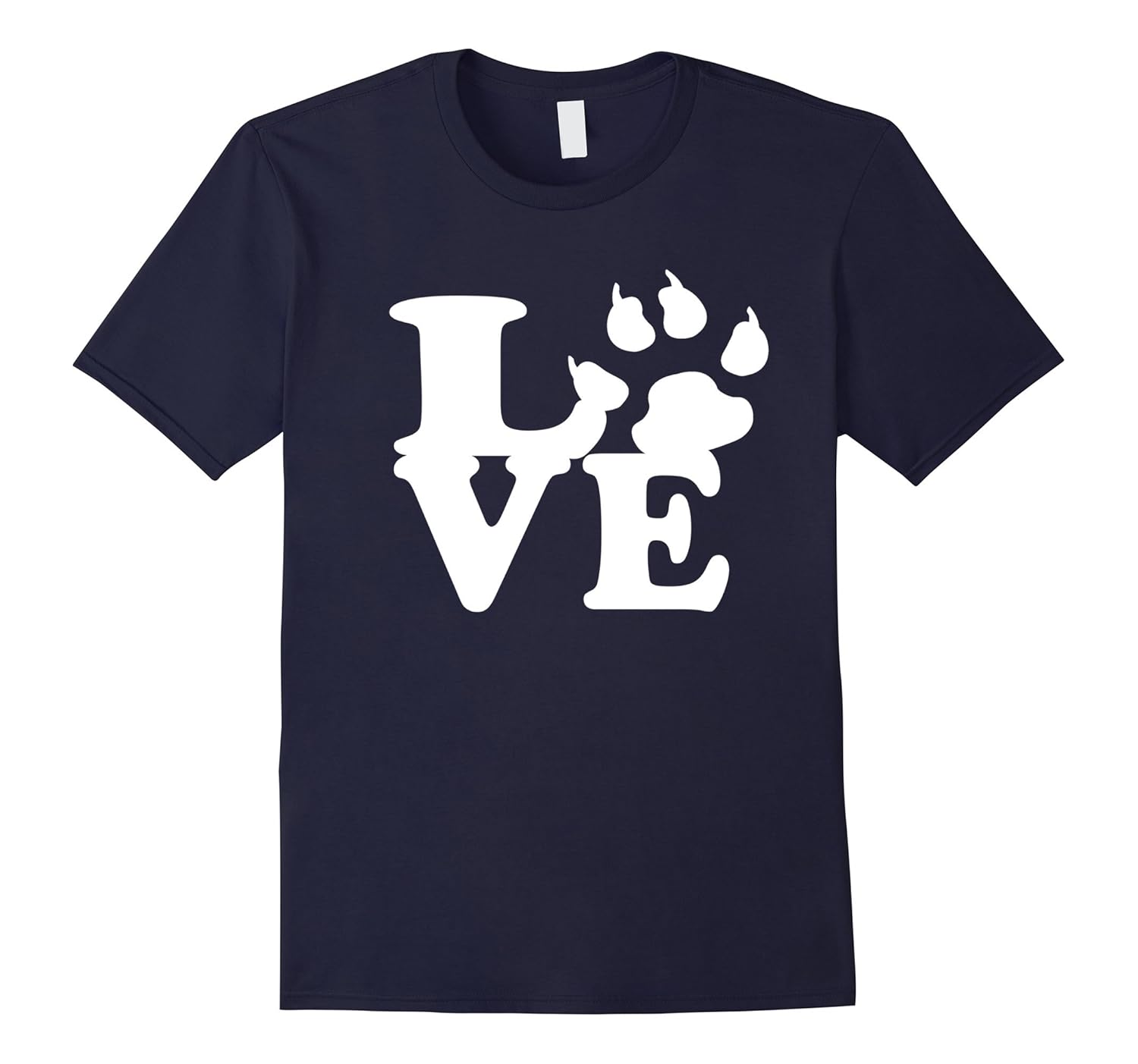 I Love My Dog T-Shirt with Paw Print-ANZ