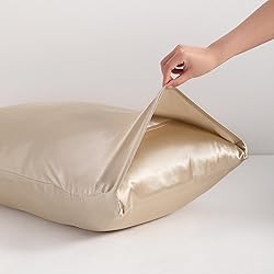 NTBAY 2 Pack Satin Standard Pillowcases for Hair