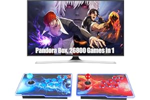 HHU Pandora Box Arcade Game Console 26800 Game Pre-Install,Retro Game Machine for TV PC Projector, Supports Up to 4 Players, Full HD Output,, Search, Save, Hide, Favorites List
