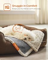 Feandrea Waterproof Dog Blanket Sherpa Fleece 73 x 63 cm Grey S view 5