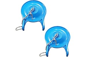 Hibbent 2 Pack Large 3-Inch Toilet Flapper Replacement Compatible with Gerber 99-788, Water Conserving Toilet Flappers for 3 Inch Flush Valves, Stainless Steel Chain, Easy to Install, Blue