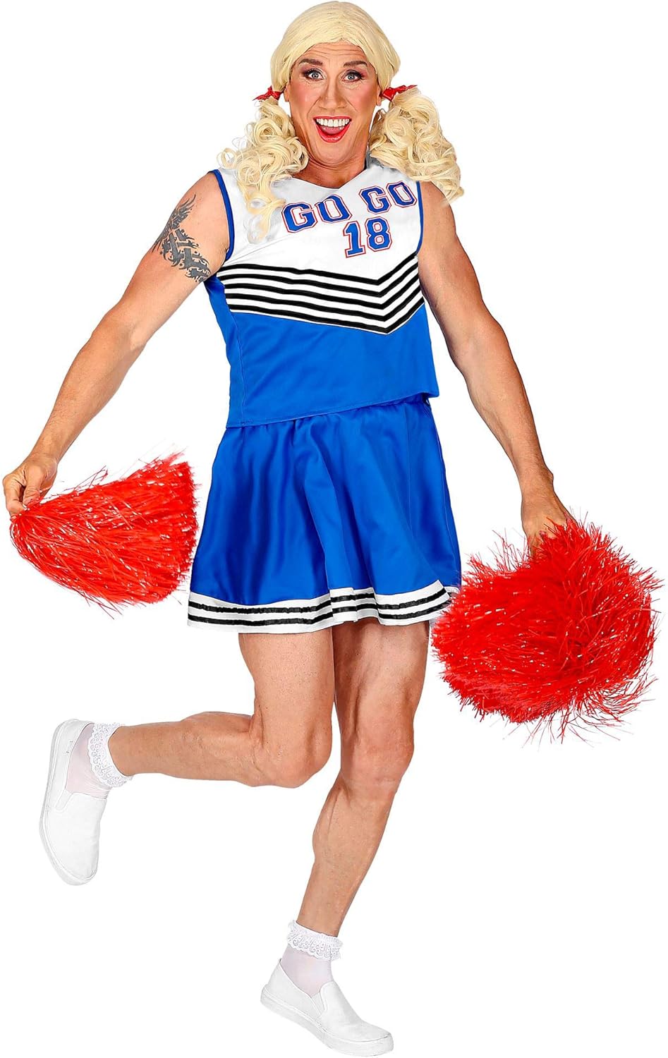 Widmann 00174 Cheerleader Costume pour homme Bleu/blanc Taille XL:  Amazon.fr: Jeux et Jouets