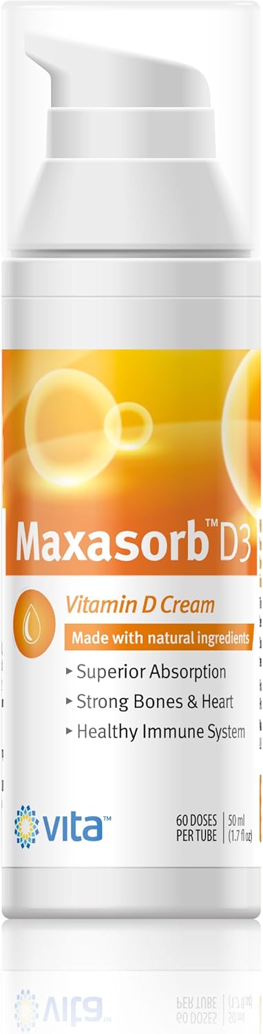 Vitamin D3 Cream | Psoriasis Sufferers Rejoice | Vitamin D Cream for Itchy, Flaky, or Scaly Skin. Safe Topical Cream for Healthy Skin | Paraben Free All Natural | Maximum Absorption | Vitamin D Lotion: Health & Personal Care