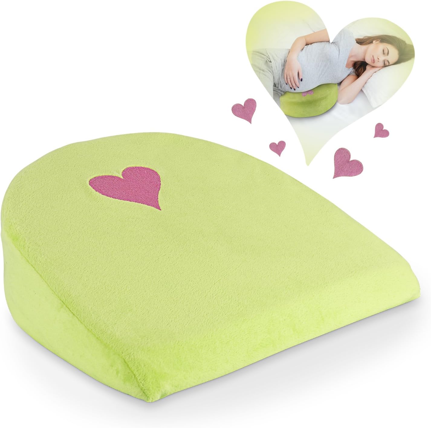 EBUNG Pregnancy Pillow Wedge – Ergonomic Pregnancy Cushion Pillow for Expectant Ladies for Back Support – Ideal Pre Pregnancy Maternity Pillow – Multi-Purpose – Memory Foam – Machine Washable Cover