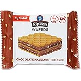 Rip Van Chocolate Hazelnut Wafer Cookies - Healthy Snacks - Non GMO Snack - Keto Snacks - Low Carb, Low Sugar (2g), Low Calor
