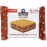 Rip Van Chocolate Hazelnut Wafer Cookies - Keto - Non-GMO - Healthy Snacks - Low Carb & Low Sugar (2g) - Low Calorie - Vegan 