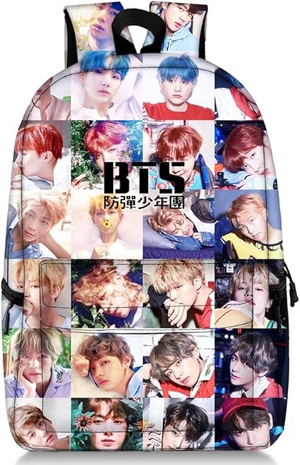 Bosunshine Bts Love Yourself V Suga Jin Jimin Jung Kook Casual Backpack Daypack Laptop Bag College Bag Book Bag School Bag With Hat Bts 03 Amazon Co Uk Office Products