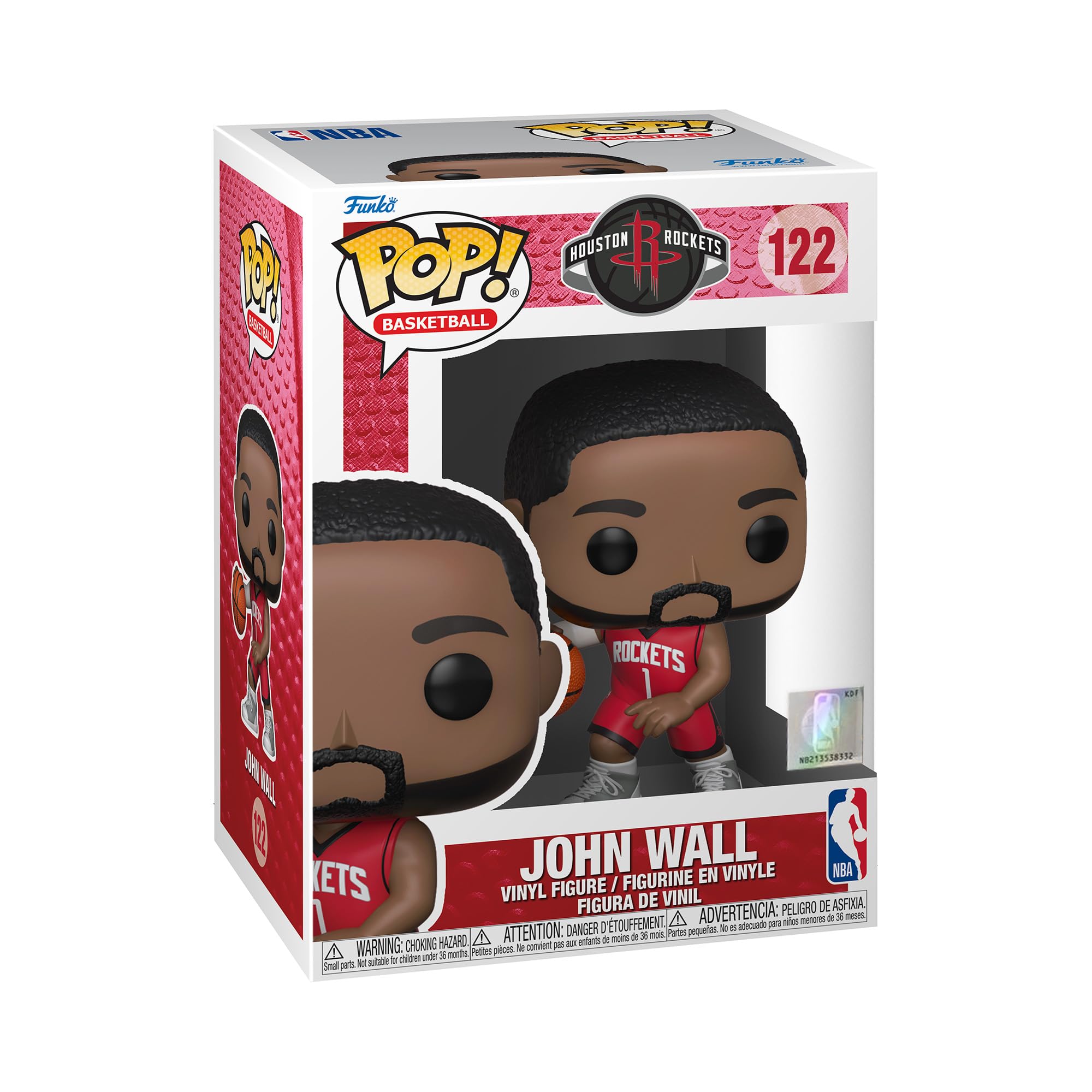 Funko POP! NBA: Rockets-John WallWall - (Red Jersey) - Collectable Vinyl Figure - Gift Idea - Official Merchandise - Toys for Kids & Adults - Sports Fans - Model Figure for Collectors and Display