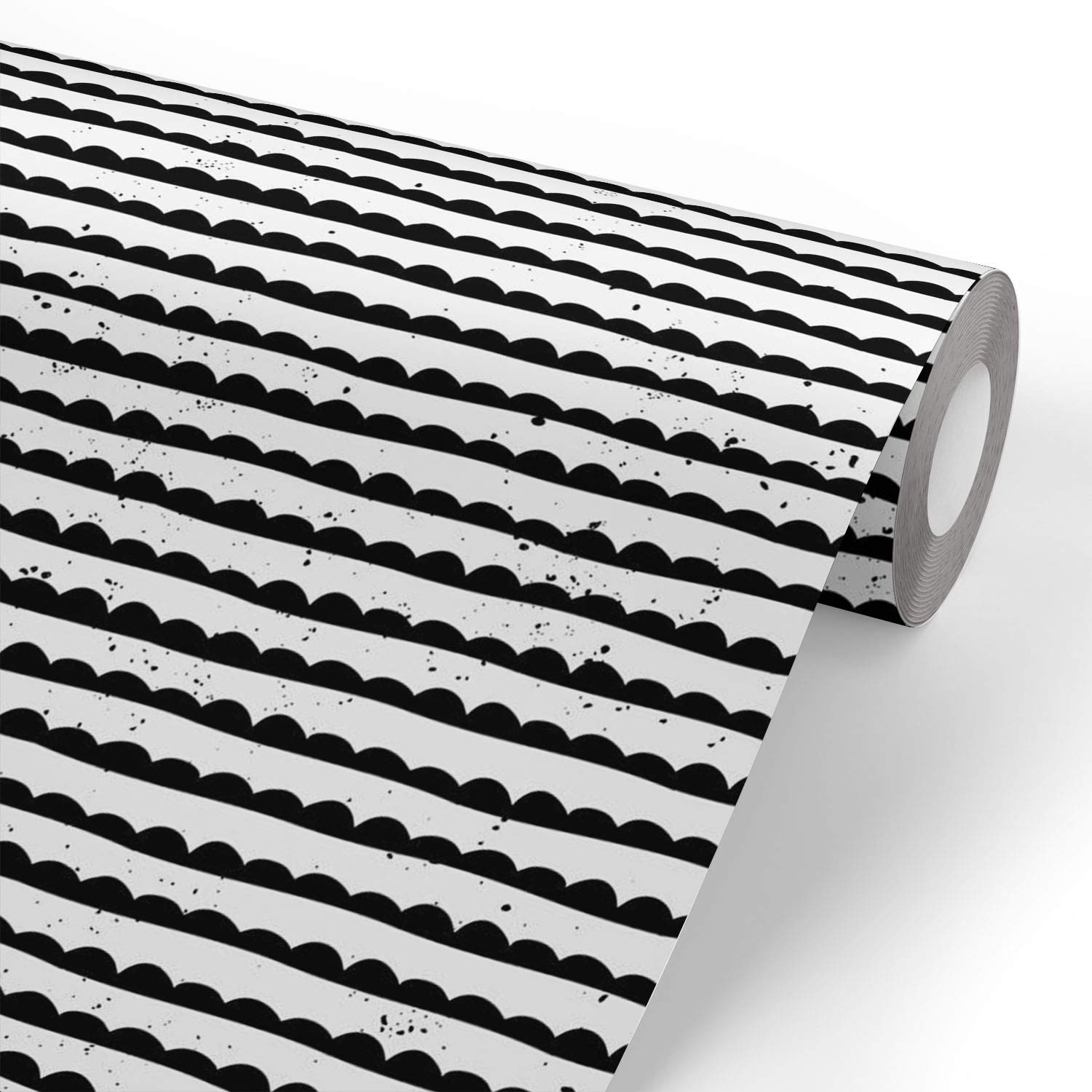 ArtzFolio Hand Drawn Black and White Abstract D2 PVC Vinyl Wallpaper Roll SelfAdhesive Peel