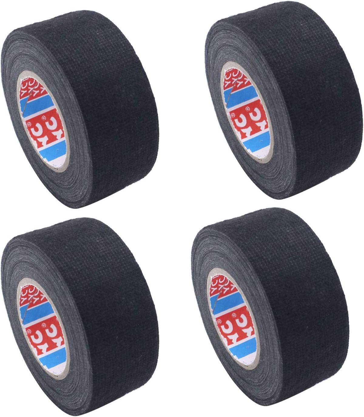 4 PCS/SET SHLPDFM Tape 32mm*11.5m Black Premium Cloth Tape 4 Rolls Wiring Harness Tape Universal Fits for Car Boat SUV Truck