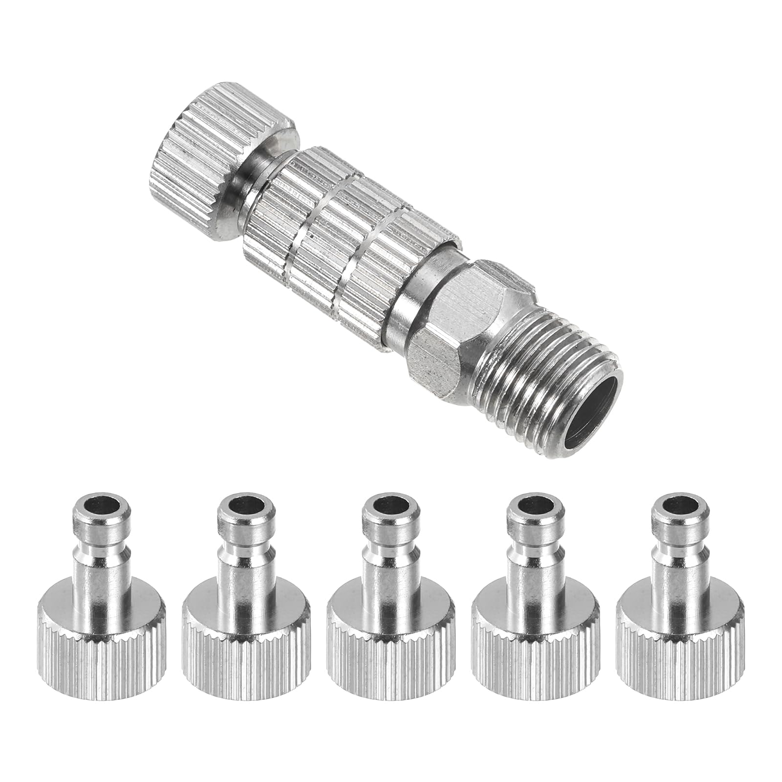 PATIKIL 1/8 Air Brush Connector Adapters, Air Brush Quick Connect Air Brush Quick Release Disconnect with 5 Male Fitting for Air Brush Hose Compressor