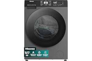 Hisense Lava e Seca, 11kg Lavagem/7kg Secagem, Wi-Fi, Steam, 13 Programas, Motor Inverter, Painel Touch, Titanium WD3S11-127V