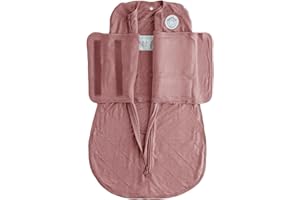 Dreamland Baby Bamboo Viscose Swaddle Blanket (0-6 months). 1.0 TOG Ultra Soft Swaddle Blanket w/Built in Band. 97% Viscose, 3% Spandex (Rose). Mom-Owned US Business, Premium Materials
