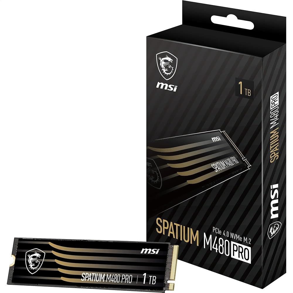 MSI SPATIUM M480 Pro PCIe 4.0 NVMe M.2 1TB SSD