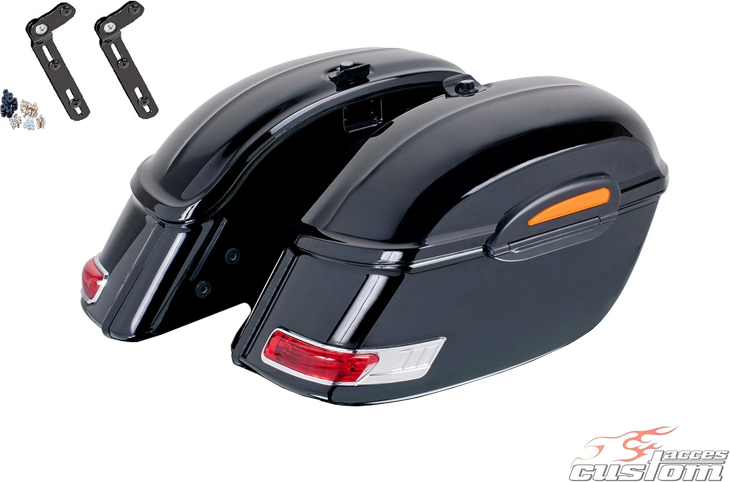Customacces AZ0386N Hard Saddlebags Touring (Pair) 33L