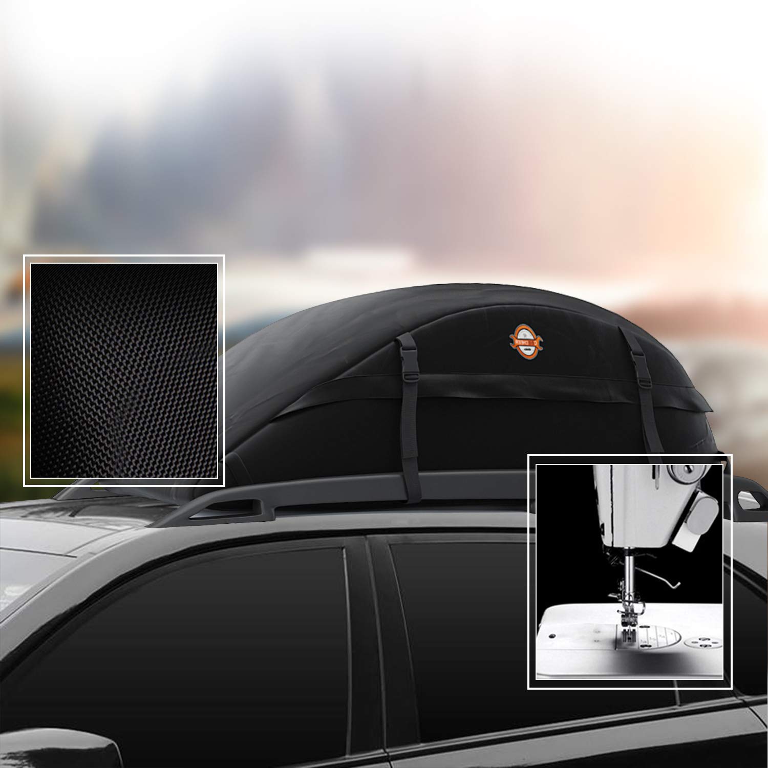 16.7 Kubikfuß Faltbare Dachtasche wasserdichte Auto Dachkoffer Faltbox