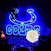 Acrossoce Football Neon Sign Rugby Neon Sign USB Powered, Dimmable Blue Wall Art Power USB LED Lights for Man Cave,Bedroom,Gameroom Decor and Sport Fans Birthday Gifts (Blue)