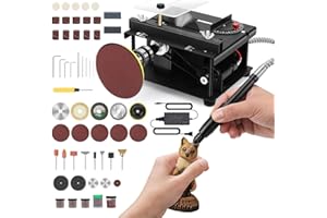 Mini Table Saw, 100W Portable Small Desktop Electric Saw, Speed & Angle Adjustable 30MM Cutting Depth, Precision Hobby TableS