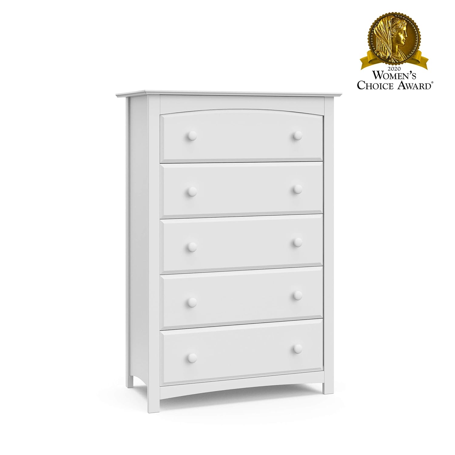 Storkcraft Kenton 5 Drawer Universal Dresser, White, Kids Bedroom Dresser with 5 Drawers, Wood and Composite Construction, Ideal for Nursery Toddlers Room Kids Room : Baby