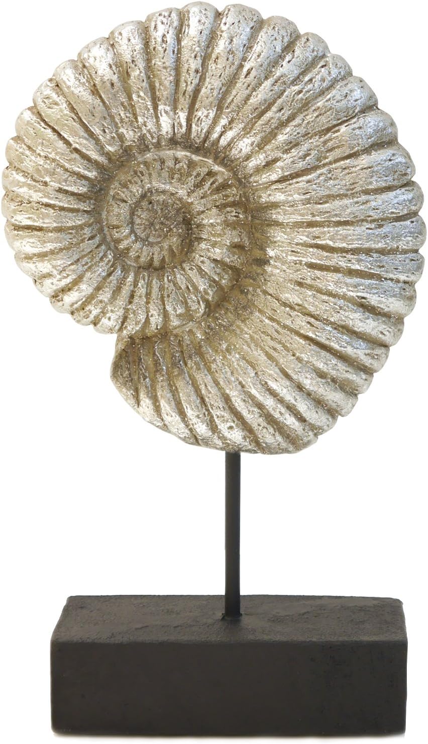 Ammonite Figurine Extravagant Feng Shui Silver Black