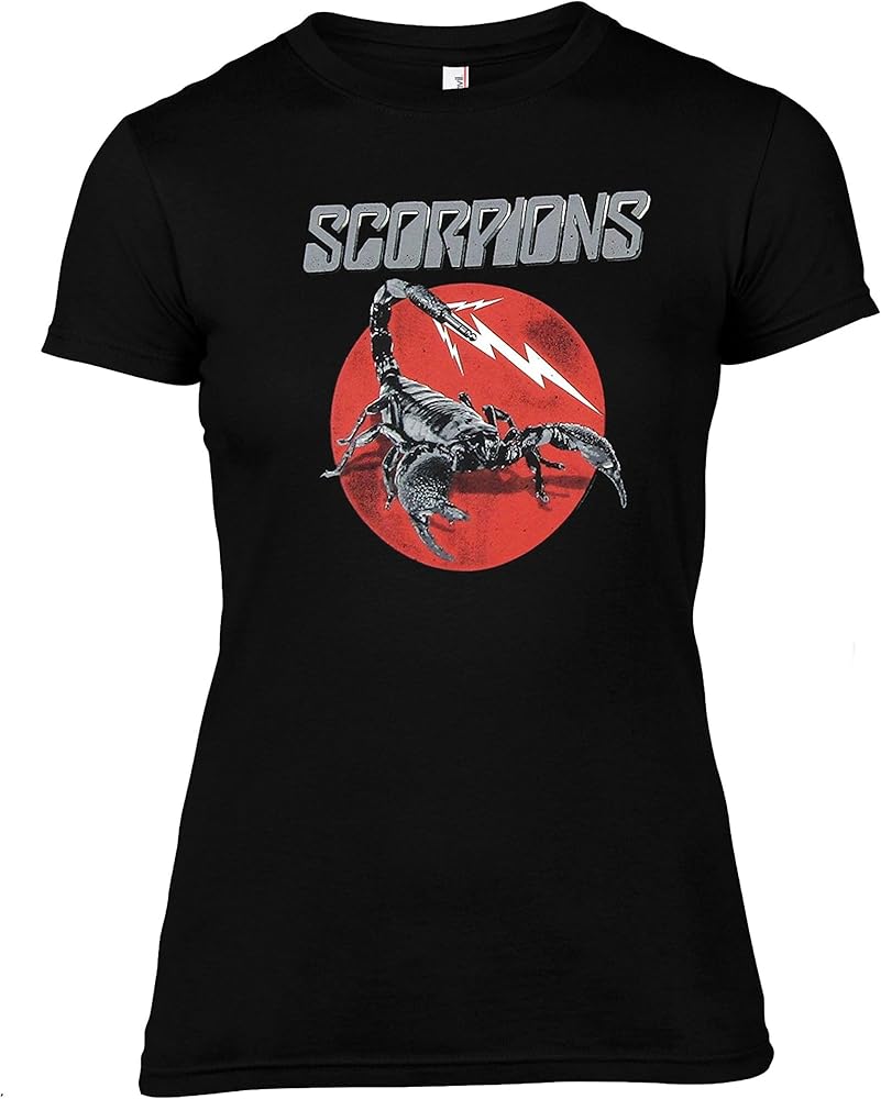 Scorpions T Shirt Metal Rock Music Band Logo Black Tee Seknovelty
