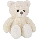 Bearington Tucker Off White Teddy Bear Stuffed Animal - 11" Soft Teddy Bear Plushies with Scruffy Fur and Weighted Body - Adorable Stuffed Bears Plush Toy Gift for Kids, Babies, and Animal Lovers