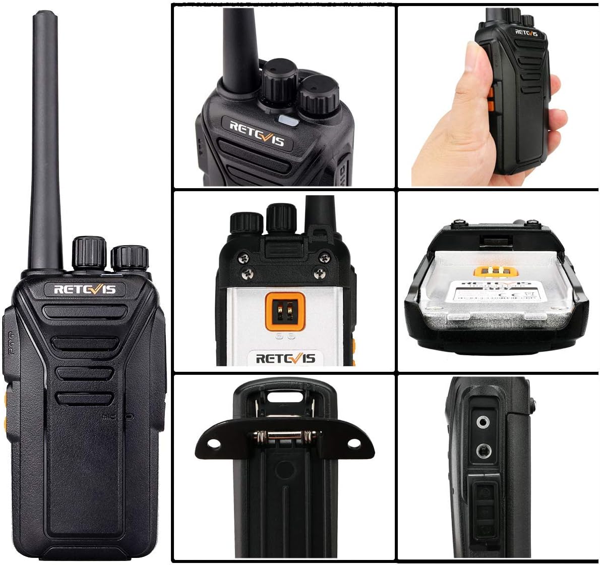 Retevis RT27 Walkie Talkies, Walkie Talkies for Adults Long Range with 6 Way Charger, Rechargeable 2 Way Radio Hand Free - Image 5