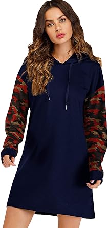 navy blue sweatshirt dress