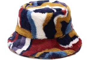 Dirholl Women's Winter Faux Fur Fuzzy Warm Bucket Hat