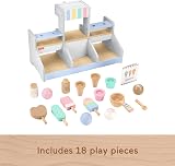 Fisher-Price Wood Ice Cream Shop Set 18-Piece Pretend Play Toy 3+ HXV21 view 6