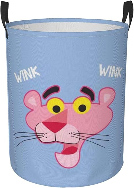 Amazon Co Jp ピンクパンサーブルーの壁紙 ランドリーバスケット 撥水加工 軽量薄型 丸型 収納袋 布製雑貨収納ボックス 大容量 シンプルで おしゃれ 可愛い 洗濯かご ホーム キッチン