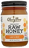 GloryBee Clover Blossom Raw Organic Honey, 18 Ounce