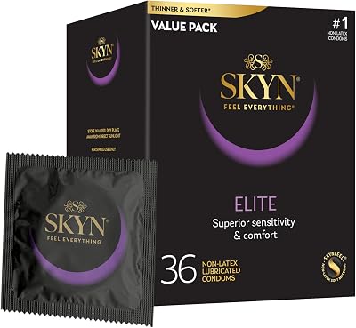 SKYN LifeStyles Elite Non-Latex Condoms, 36 Count, Polyisoprene