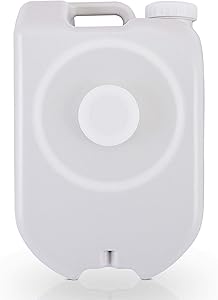 24L Compact Portable Water Tank - Non-toxic Water Container Reservoir W/Carry Handle, Adapter - For Outdoor Social Events, Work Sites, Camping, Boating, Emergency Preparedness - SereneLife SLCAWT20