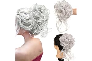 Messy Bun Hair Piece, Elastic Wavy Hair Bun Scrunchies, Hairpieces for Women