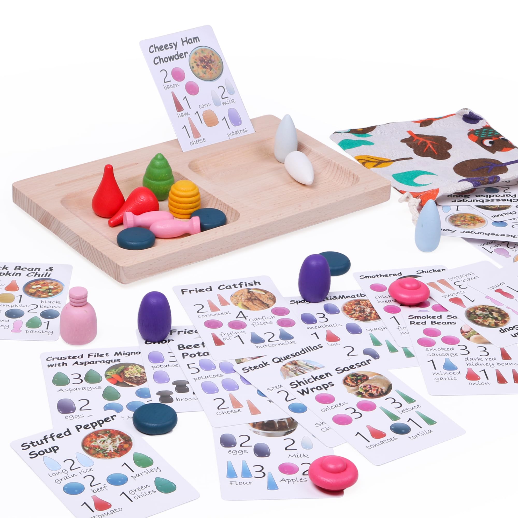 Photo 1 of **INCOMPLETE** Candywood Large Set Full Rainbow Color Style Wooden Loose Parts Sensory Play Toys for 3 4 5 Boys & Girls(New Board)