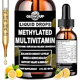 Multivitamin for Women & Men, Methylated Multivitamins & Multiminerals liquid Drops with Methylfolate B12 B2 Vitamin C E D3 K2, Methyl Multi Vitamin for Daily Wellness & Immune Health丨Non-GMO, Vegan