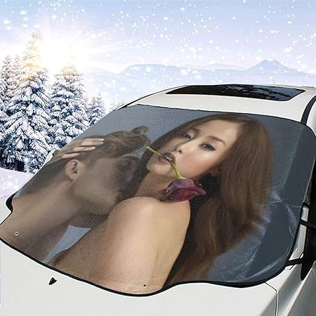 Amazon Co Jp 店長 沢尻エリカ 4 フロントガラス雪カバー カーフロントカバー 車サンシェード 防水 雪対策 凍結防止カバーほとんどの車 車用サンシェード 軽自動車 Crv車 普通車に適用 147 118cm 四季適用 車 バイク