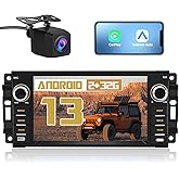AWESAFE Android Car Stereo for Jeep Wrangler Radio Chrysler Dodge with Wireless Carplay, 7 Inch Touch Screen for Jeep Car Rad