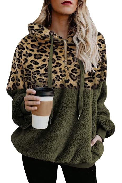Warm Sweatshirt Leopard Pullover 