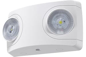 SITISFI Remote Capable Led Emergency Lights with Battery Backup, Two Adjustable Lamp Heads Exit Lighting, Hardwired White Emergency Light Fixture 120/277V Dual Voltage, UL Listed