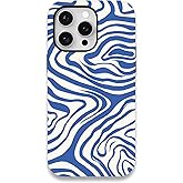 Zilkaifly for iPhone 13 Pro Max Case,Aesthetic Blue Ocean Wavy Design Phone Case for Woman,Cute Trendy Summer Phone Cases for iPhone 13 Pro Max