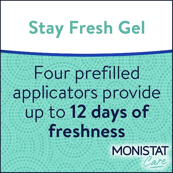 MONISTAT STAY FRESH GEL, ODOR ELIMINATING GEL FOR FEMININE CARE, FRAGRANCE FREE VAGINAL GEL, PREFILLED APPLICATORS, 4 COUNT