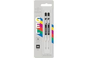 Parker Jotter Originals Gel Pen Refills | Smooth Black Gel Ink Refills | Medium Tip (0.7mm) | 2 Count